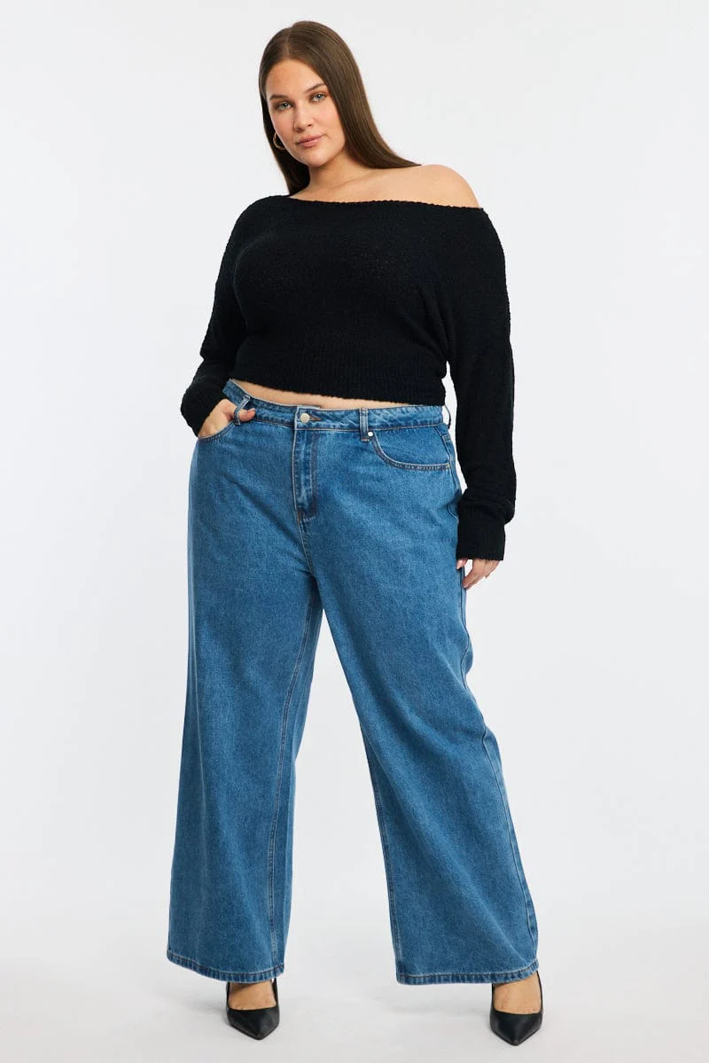Black One Shoulder Jumper - Image 2