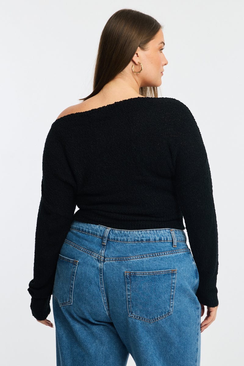 Black One Shoulder Jumper - Image 4