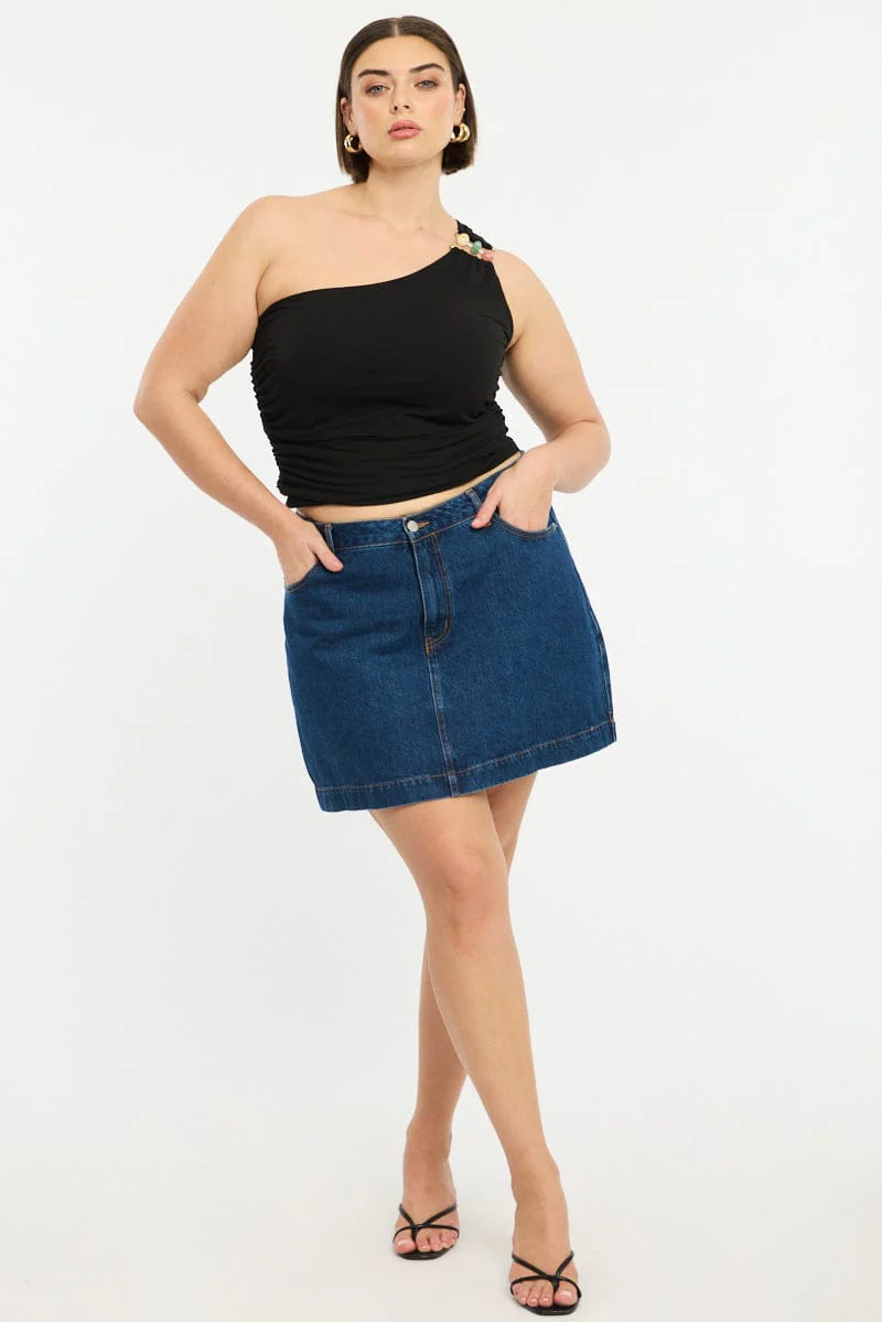 Black One Shoulder Top - Image 3