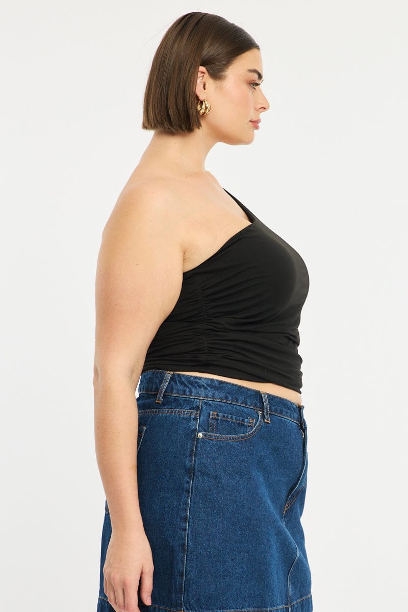 Black One Shoulder Top - Image 4