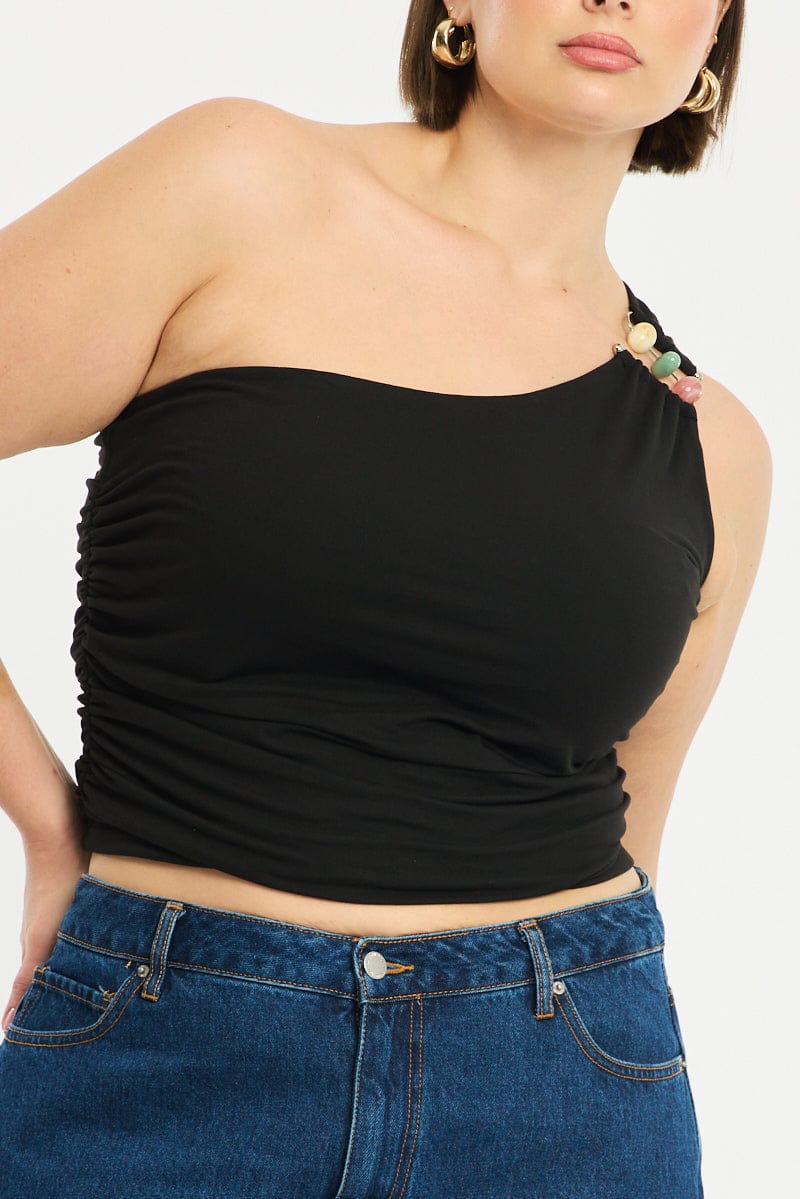 Black One Shoulder Top - Image 6