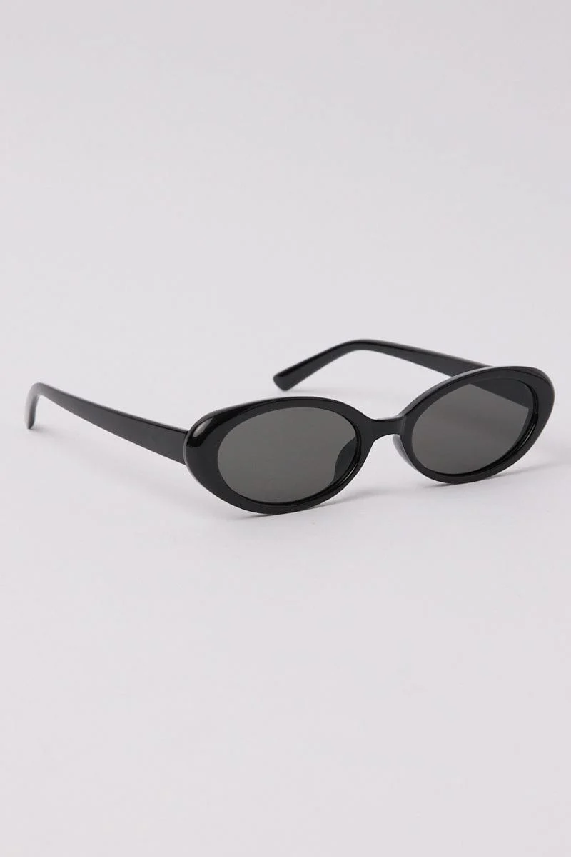 Black Oval Sunglasses