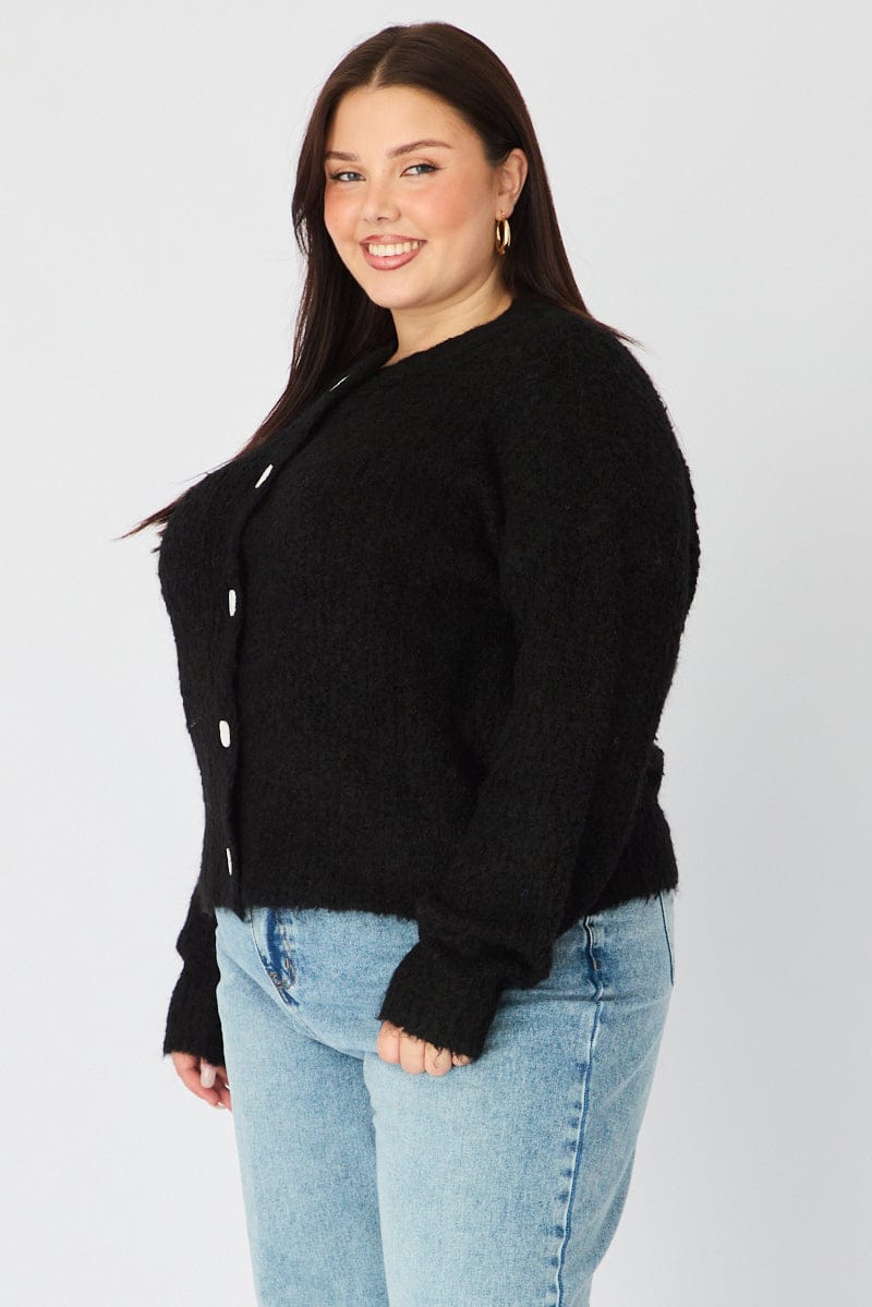 Black Oversized Cardigan Long Sleeve - Image 5
