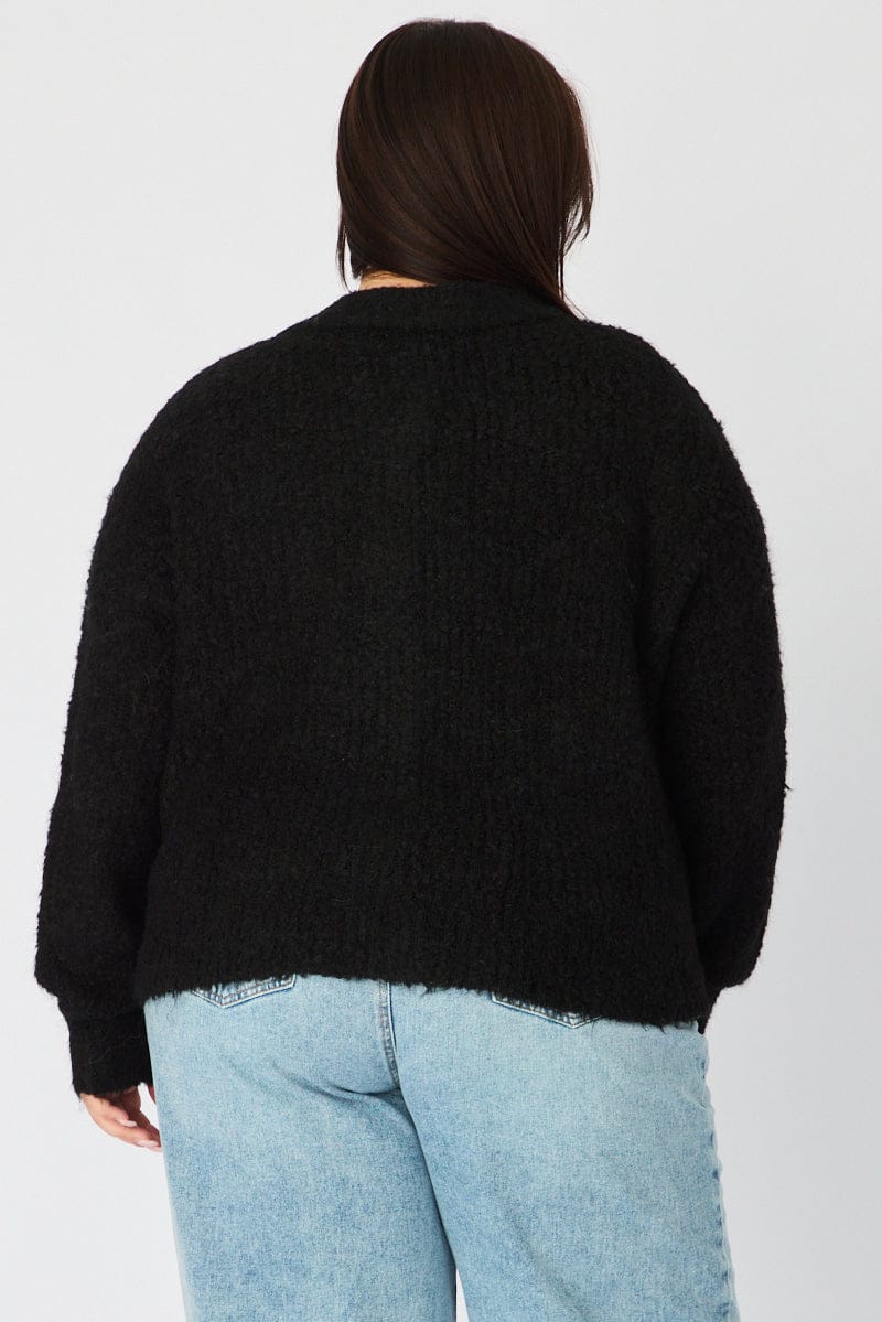 Black Oversized Cardigan Long Sleeve - Image 6