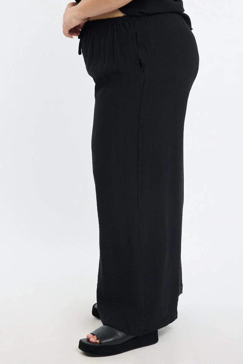 Black Pants Elastic Waist - Image 3