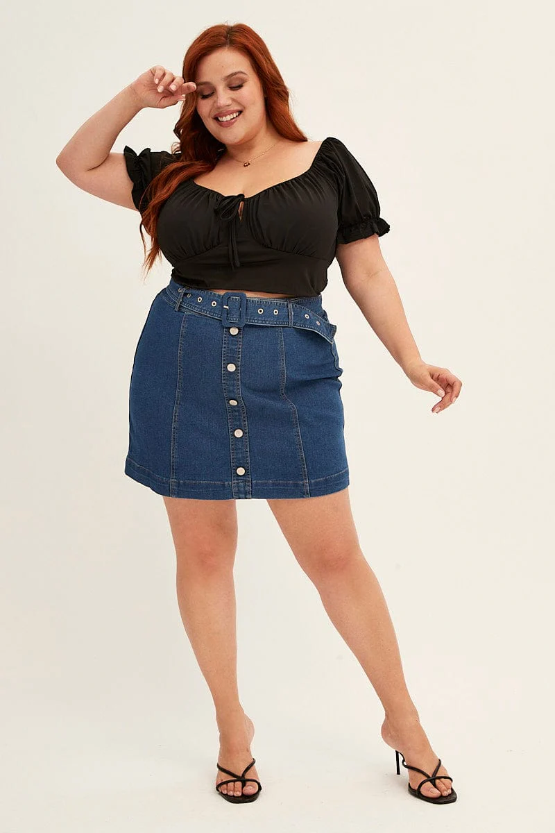 Black Peasant Top Short Sleeve Jersey - Image 2