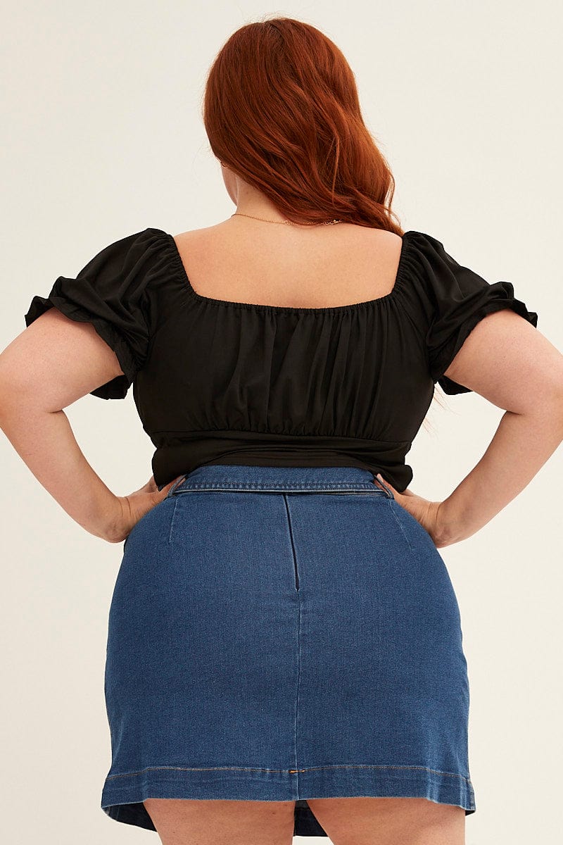 Black Peasant Top Short Sleeve Jersey - Image 5