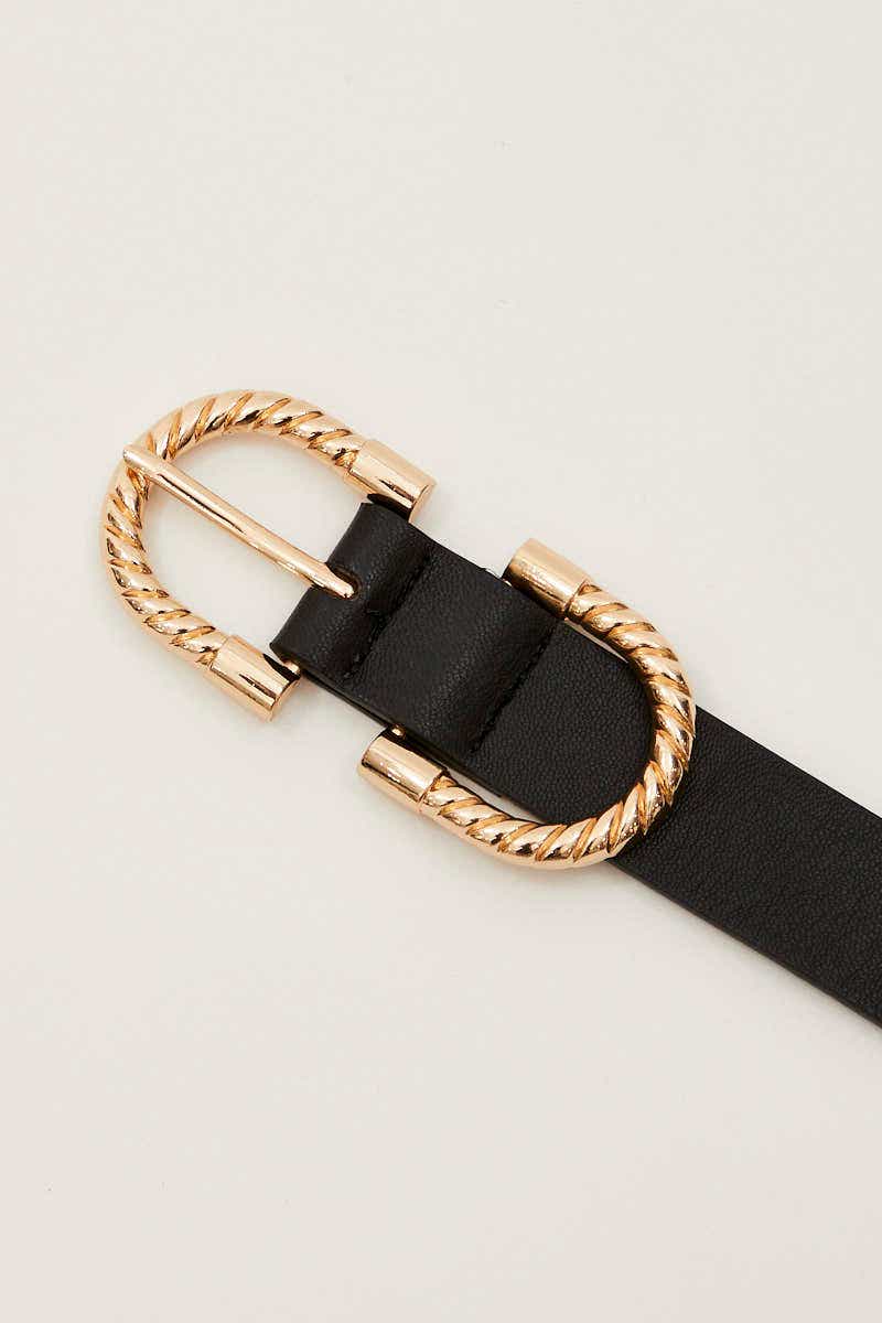 Black Plus Horseshoe Buckle Belt - Image 2