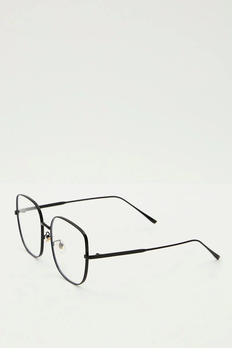 Black Plus Square Blue Light Filter Glasses