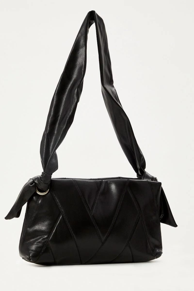Black Plus Under Arm Quilted Bag - Image 2