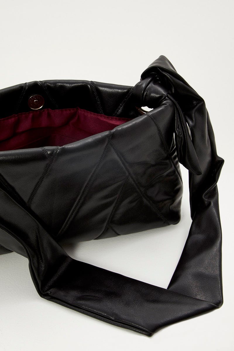 Black Plus Under Arm Quilted Bag - Image 4