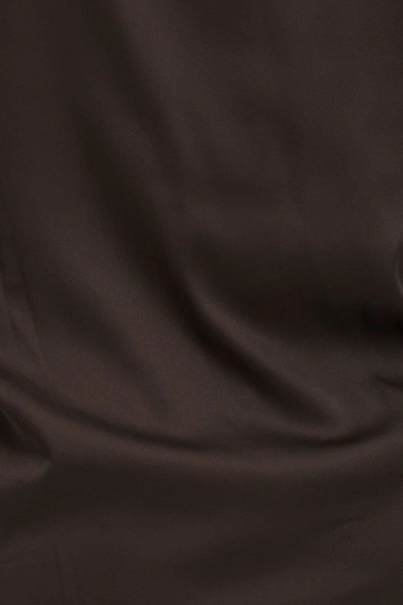 Black Pyjamas Set Short Sleeve Collared Shorts Satin - Image 6