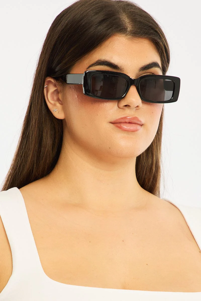 Black Rectangular Sunglasses