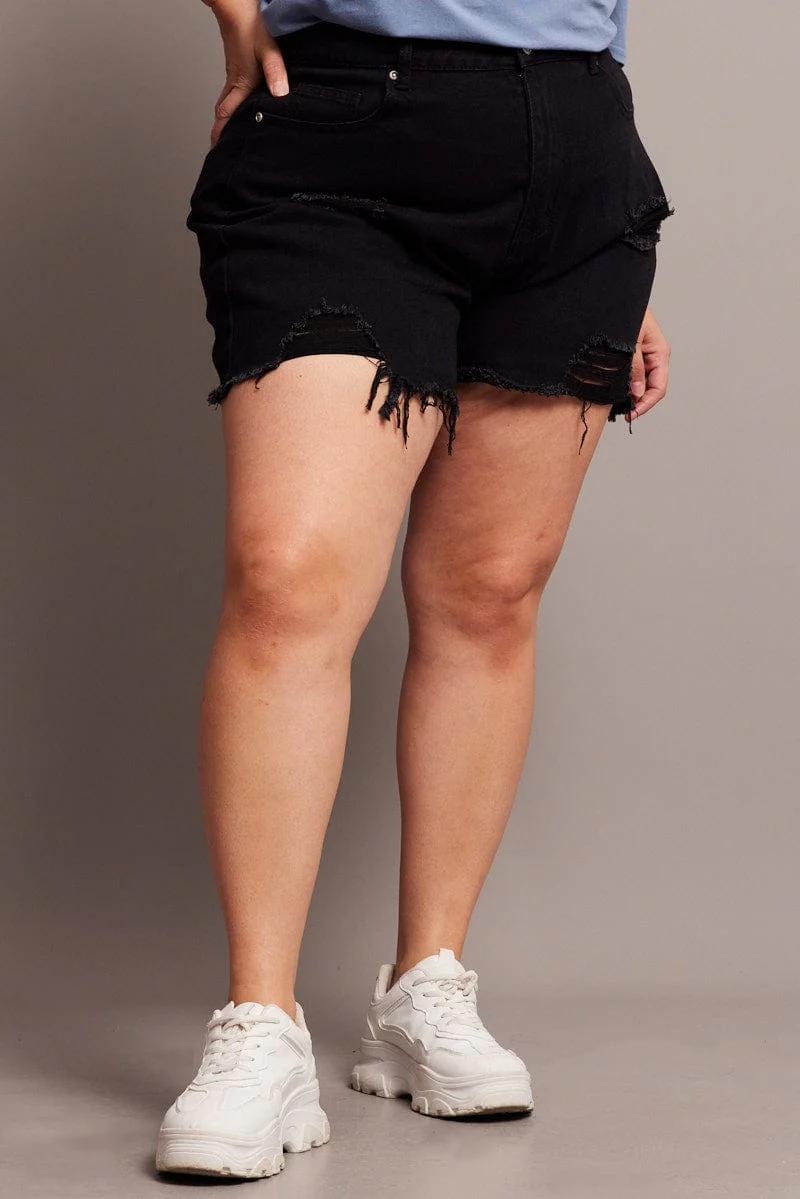 Black Relaxed Short High Rise - Image 3