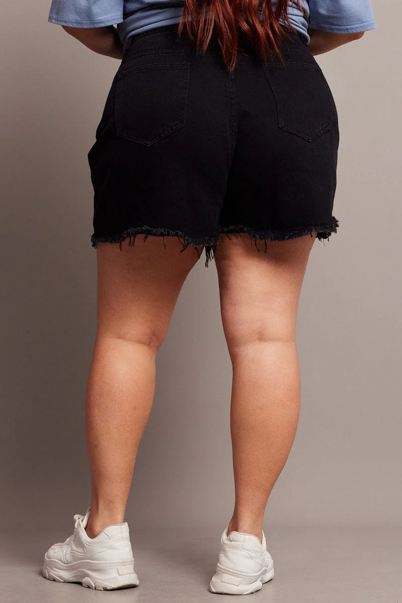 Black Relaxed Short High Rise - Image 5