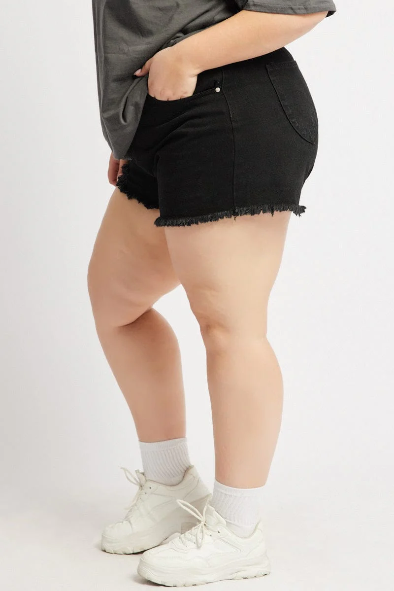 Black Relaxed Shorts - Image 3