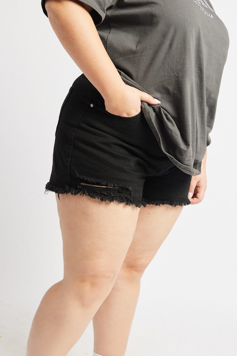 Black Relaxed Shorts - Image 4