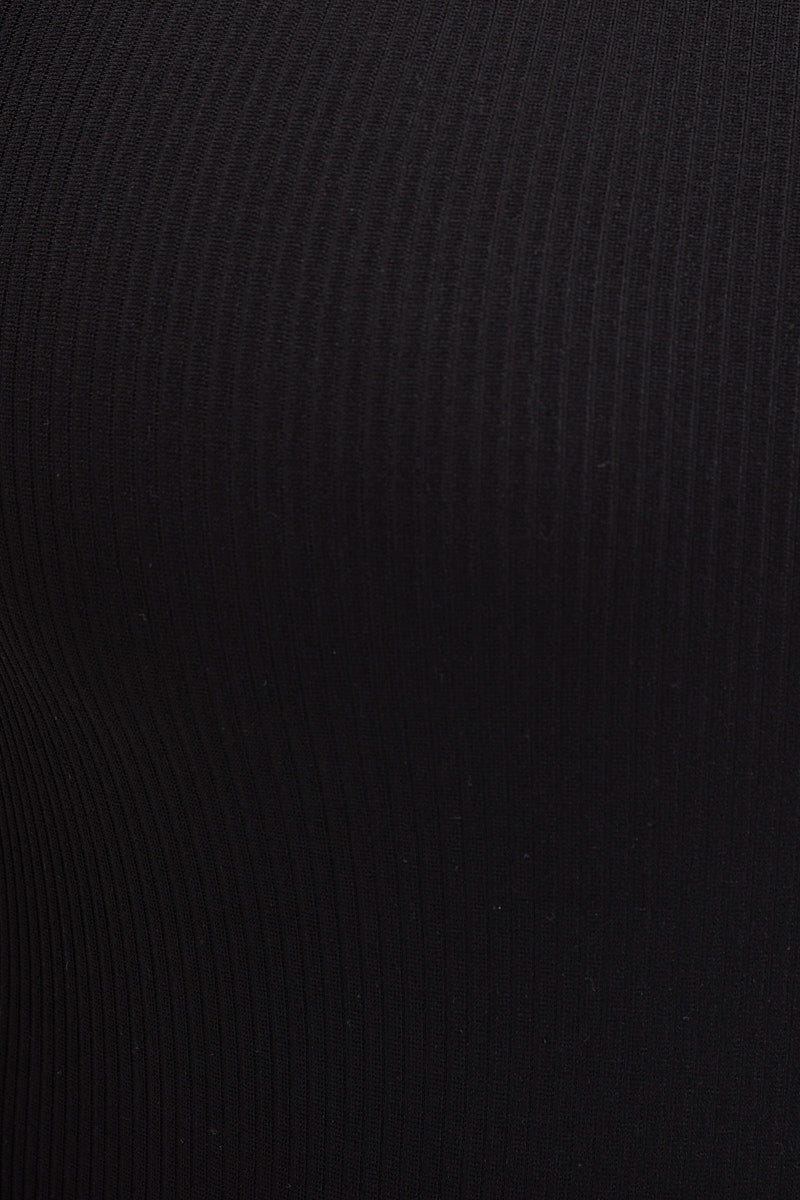 Black Rib Bodysuit Sleeveless Seamless - Image 6
