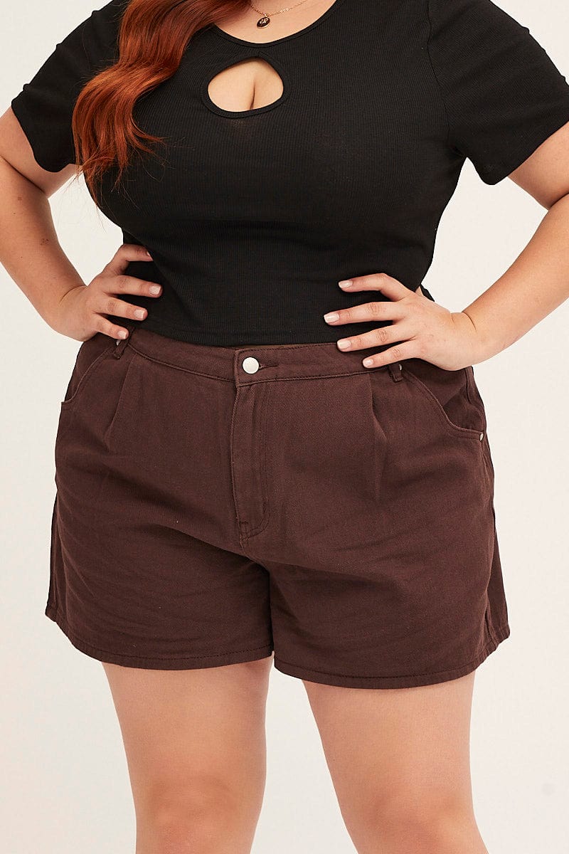 Black Rib Top Keyhole Short Sleeve Jersey - Image 2