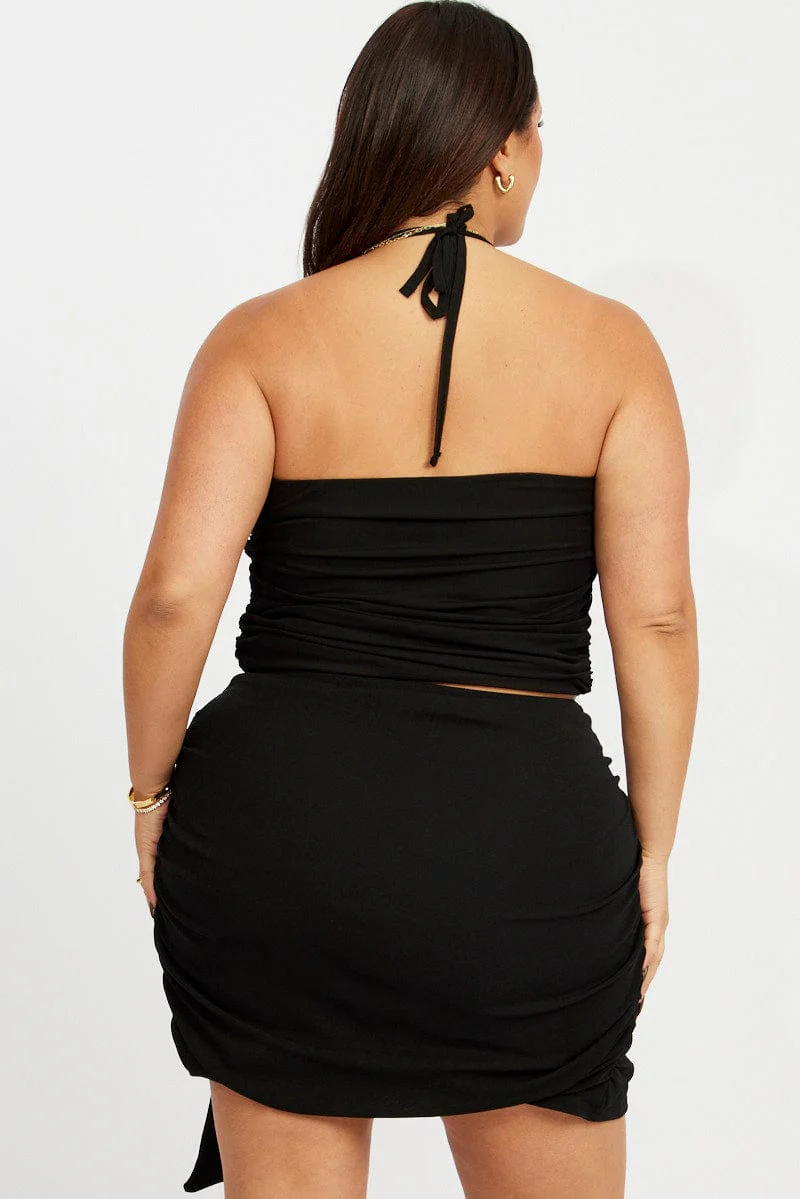 Black Rosette Mini Skirt - Image 5