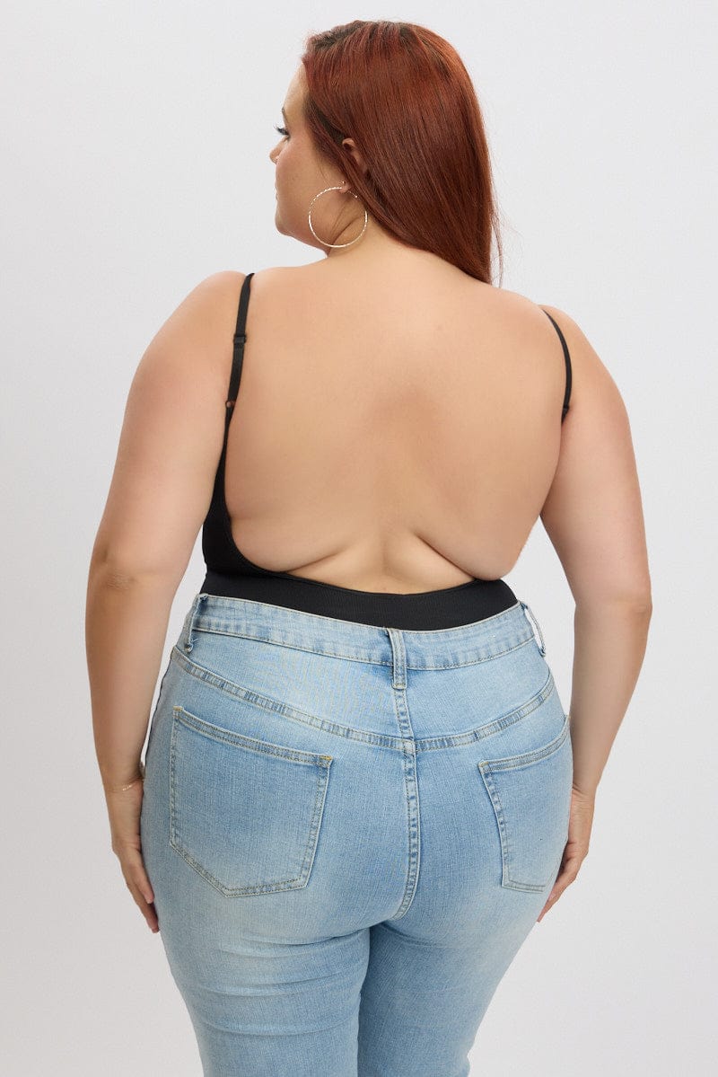 Black Seamless Backless Sculpting Bodysuit - Image 5