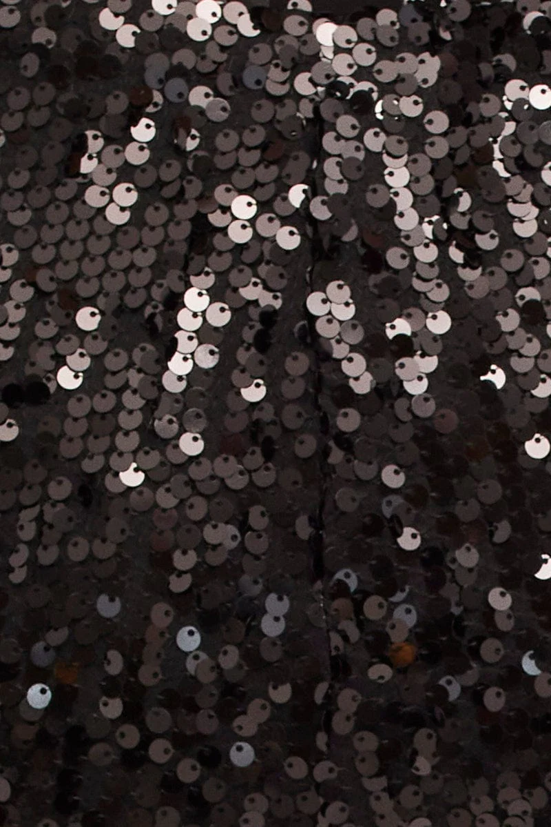 Black Sequin Leggings Pull On Stretch - Image 6