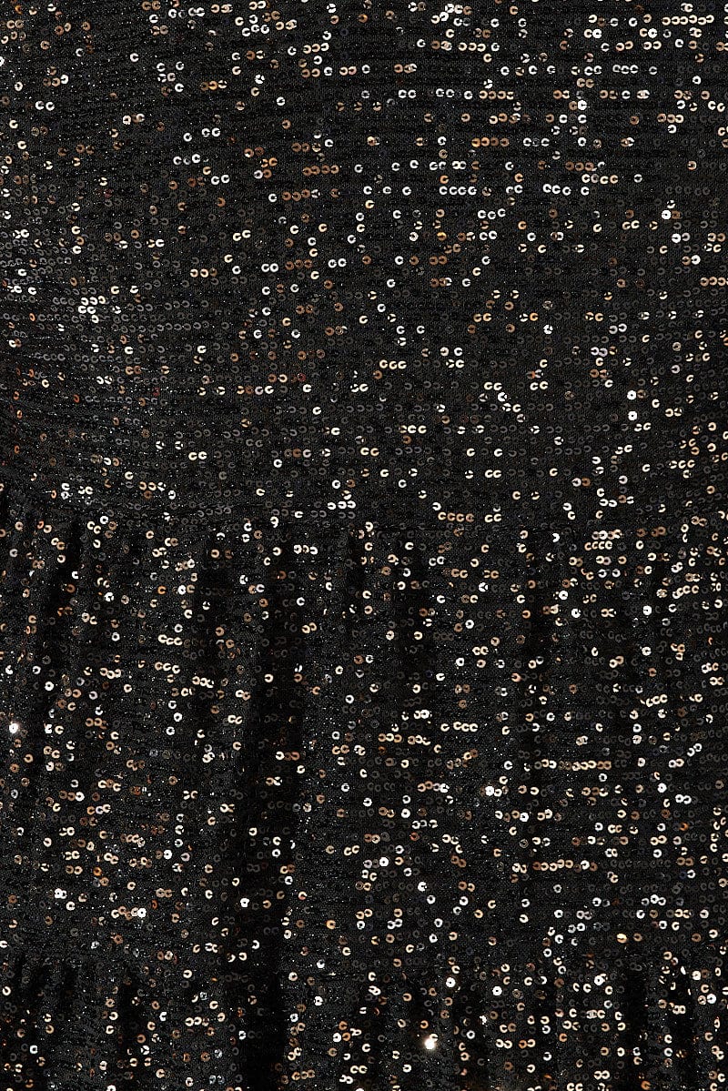 Black Sequin Swing Dress - Image 6