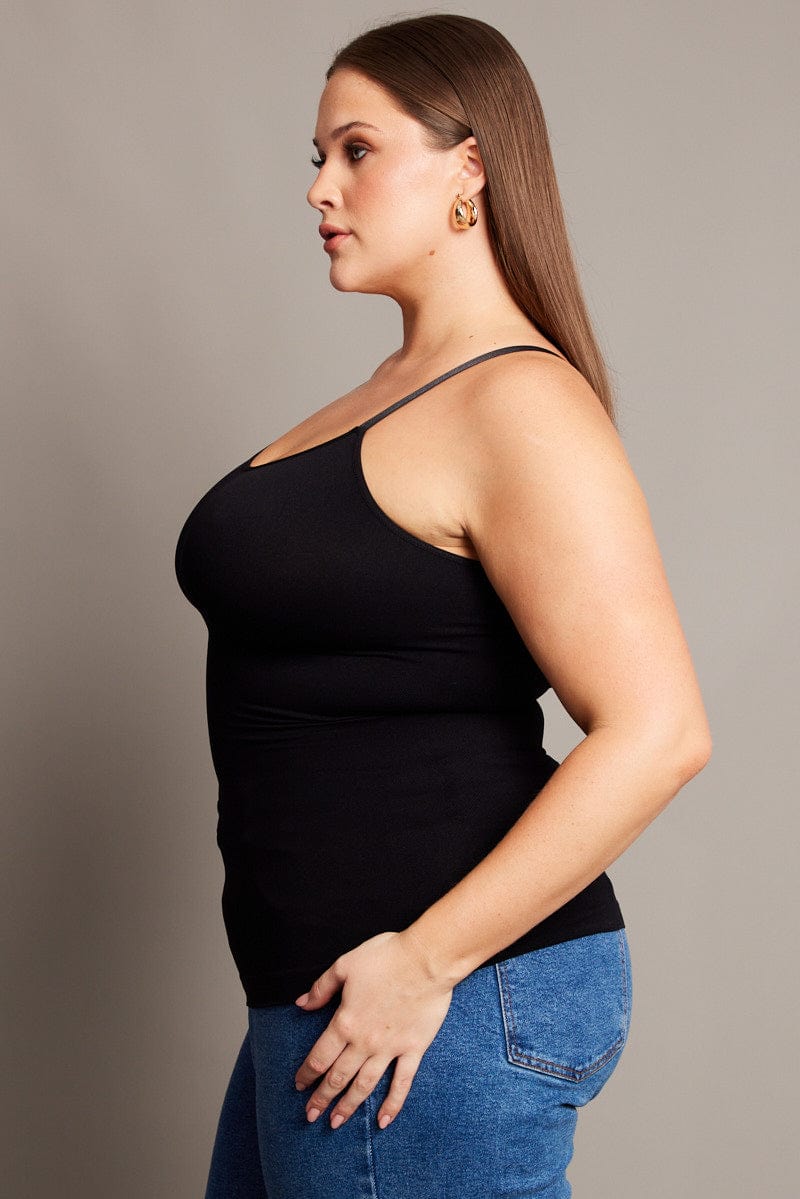Black Shaping Singlet Top - Image 4