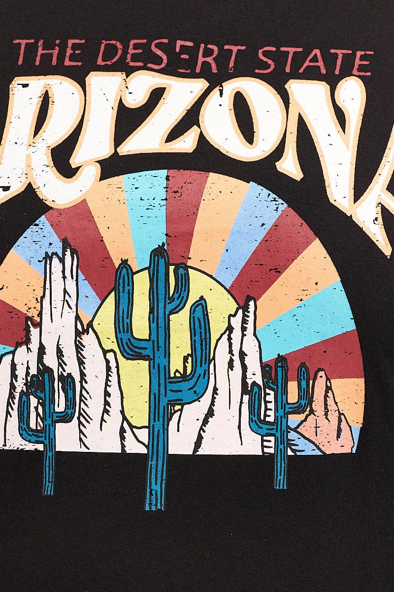 Black Short Sleeve Arizona Oversized T-shirt - Image 6