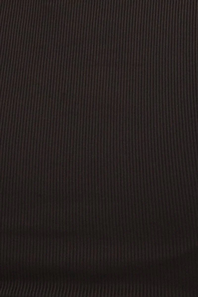 Black Short Sleeve Black Gold Neck Detail Top - Image 6