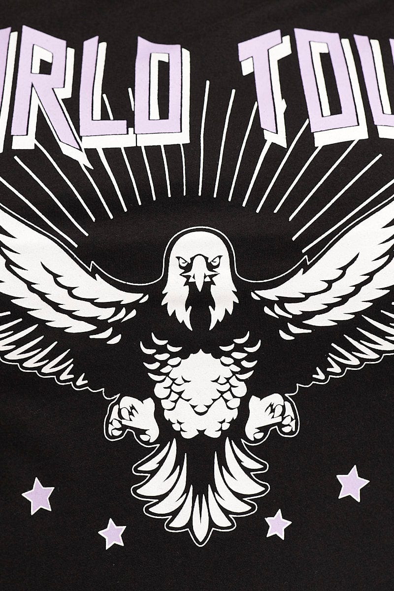 Black Short Sleeve Graphic T-shirt - Image 6