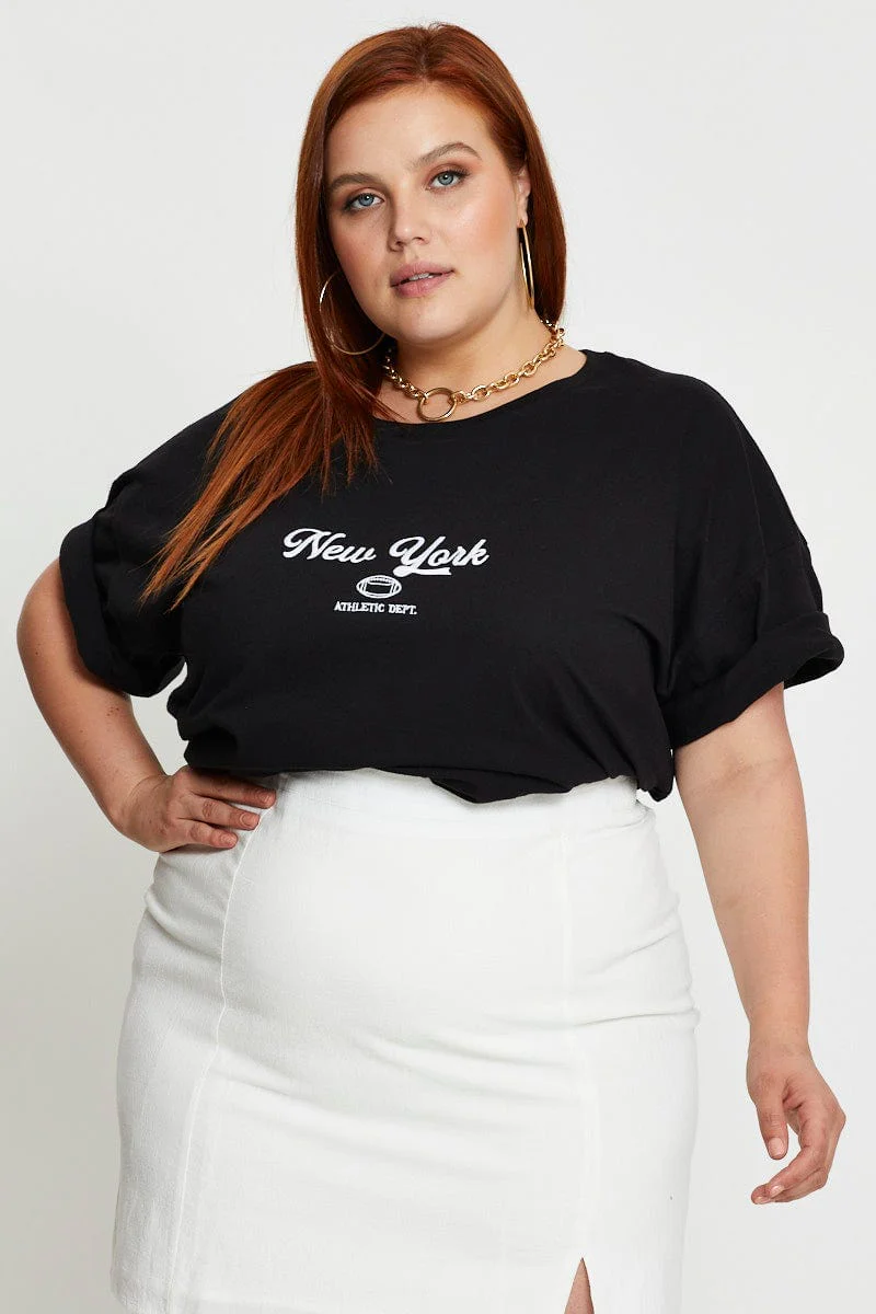 Black Short Sleeve Jersey Crew Neck - Image 3