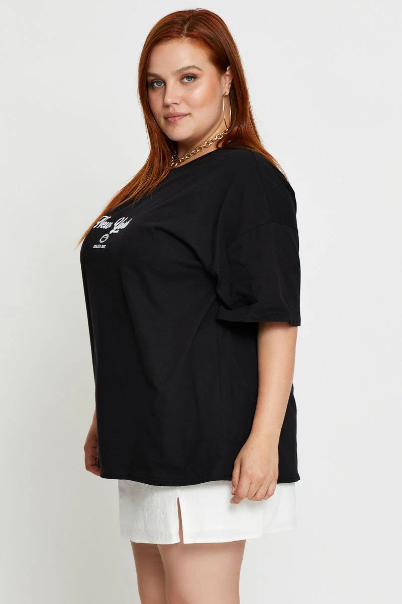 Black Short Sleeve Jersey Crew Neck - Image 4
