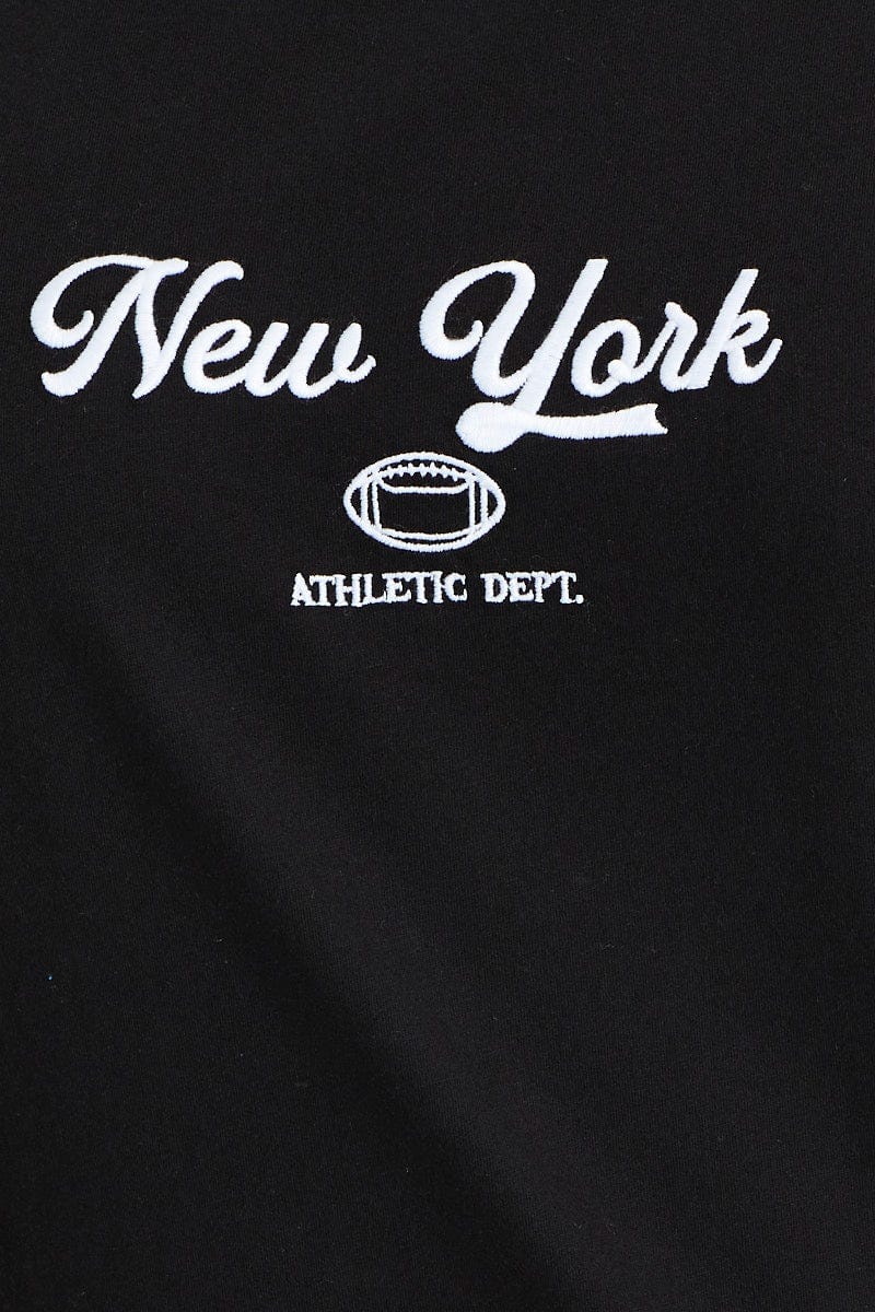 Black Short Sleeve Jersey Crew Neck - Image 6
