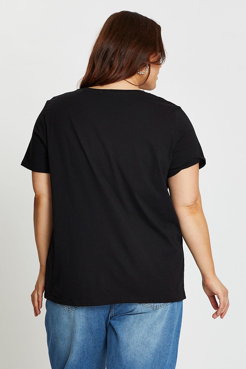 Black Short Sleeve Nyc Graphic Print T-shirt - Image 5