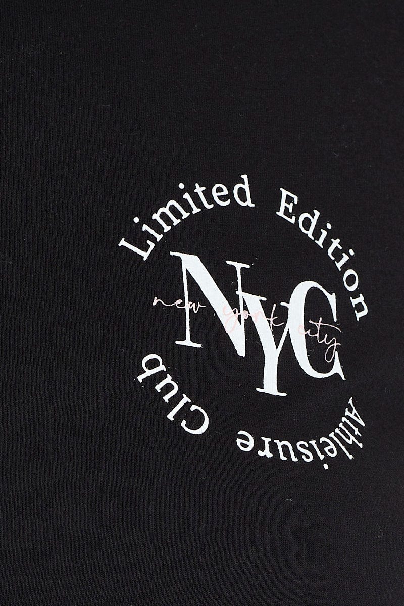 Black Short Sleeve Nyc Graphic Print T-shirt - Image 6