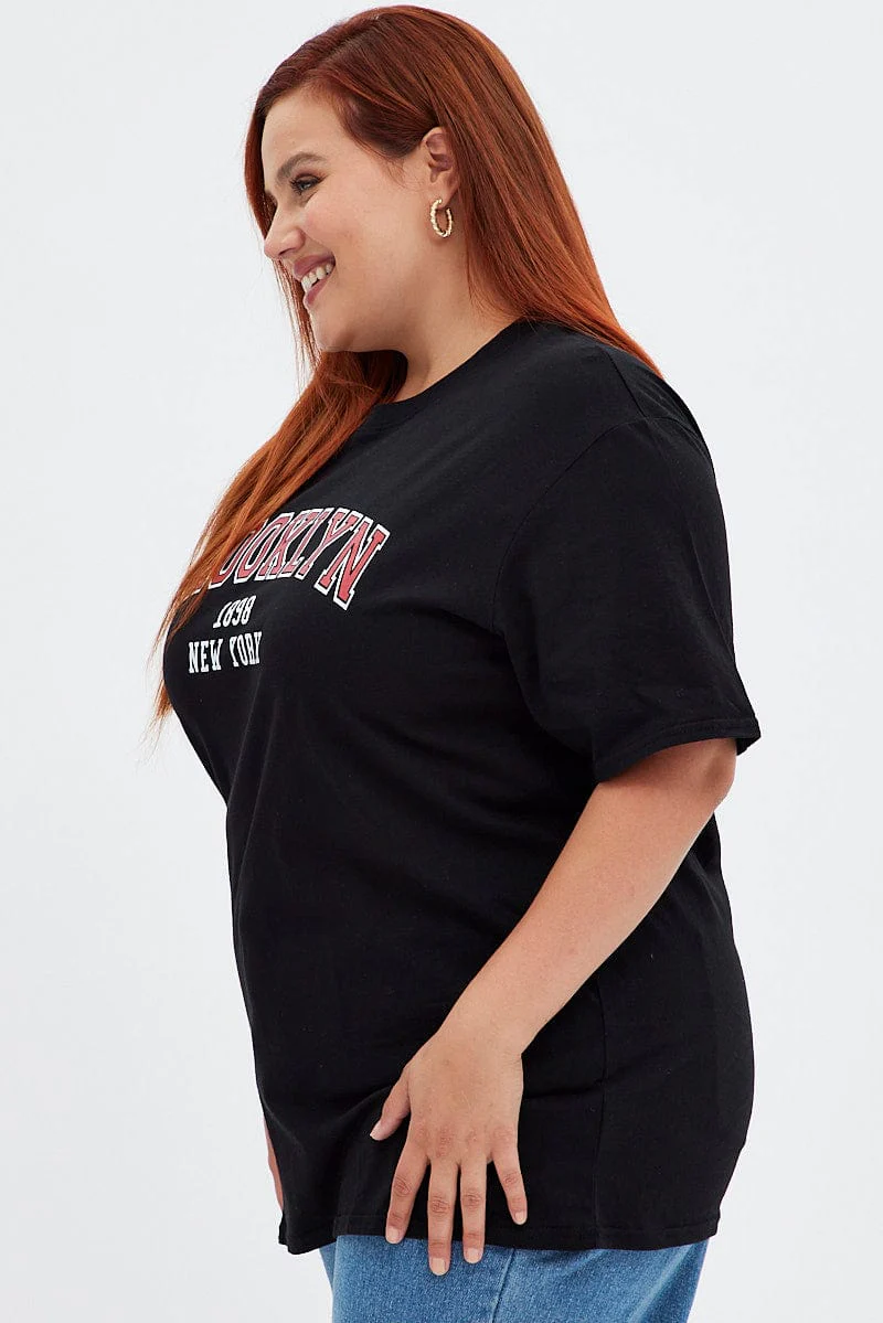 Black Short Sleeve Oversized Stripe Desert T-shirt - Image 4