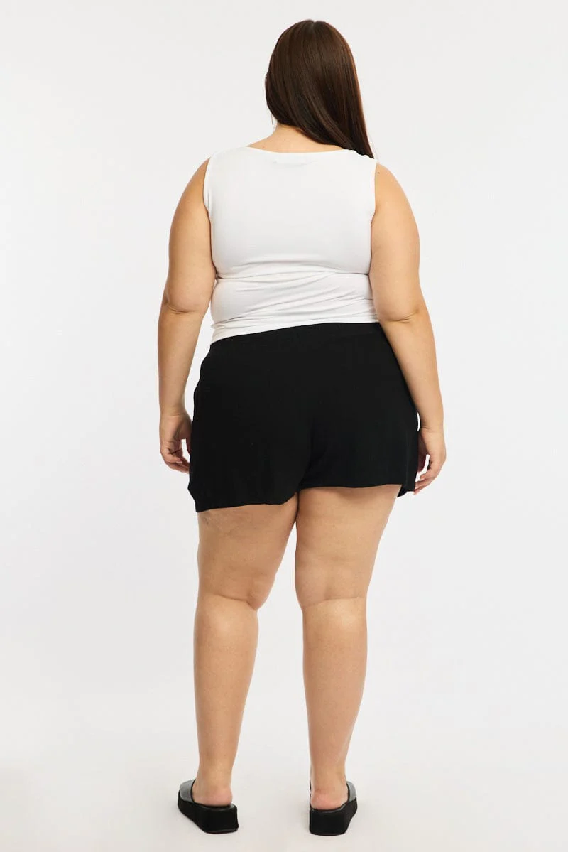 Black Shorts Elastic Waist - Image 5
