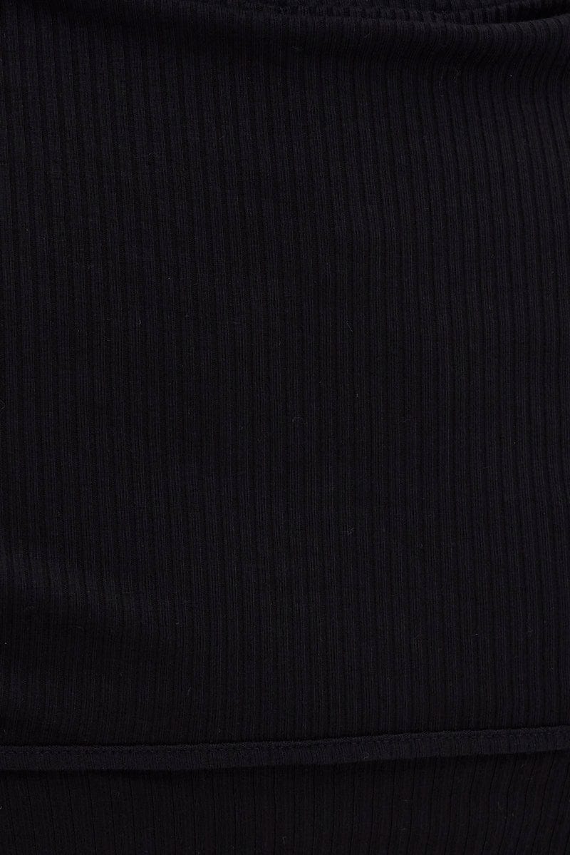 Black Shrug Top Two Piece Rib Jersey - Image 6