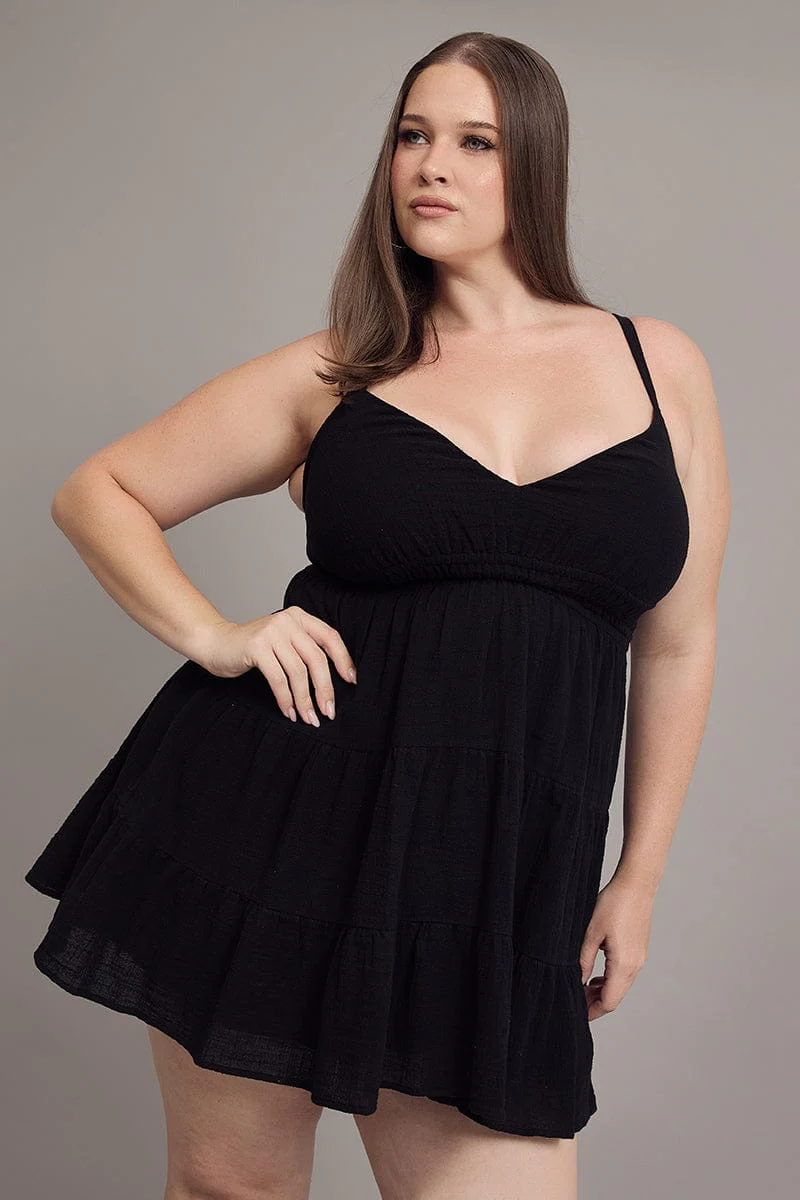 Black Skater Dress Sleeveless