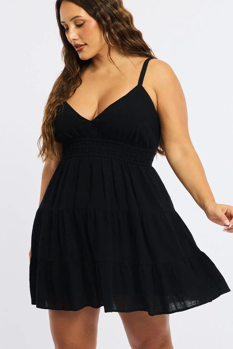 Black Skater Dress Sleeveless - Image 6