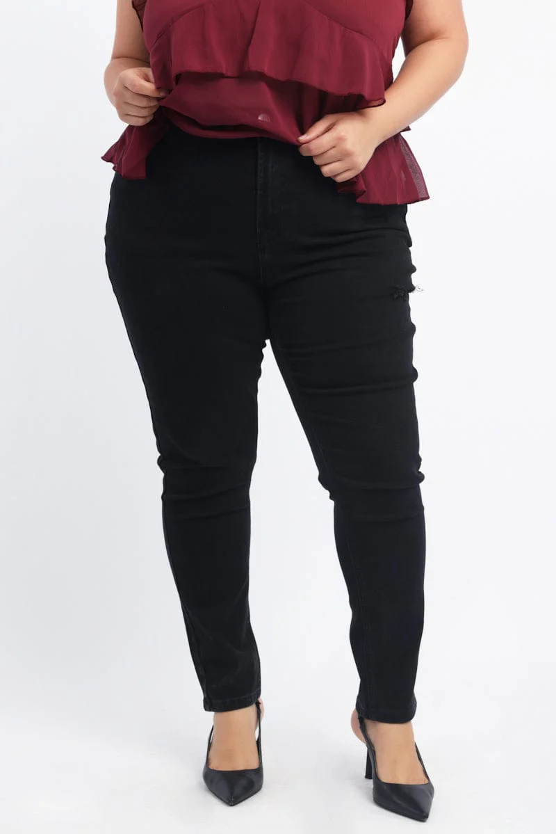 Black Skinny Jean High Rise