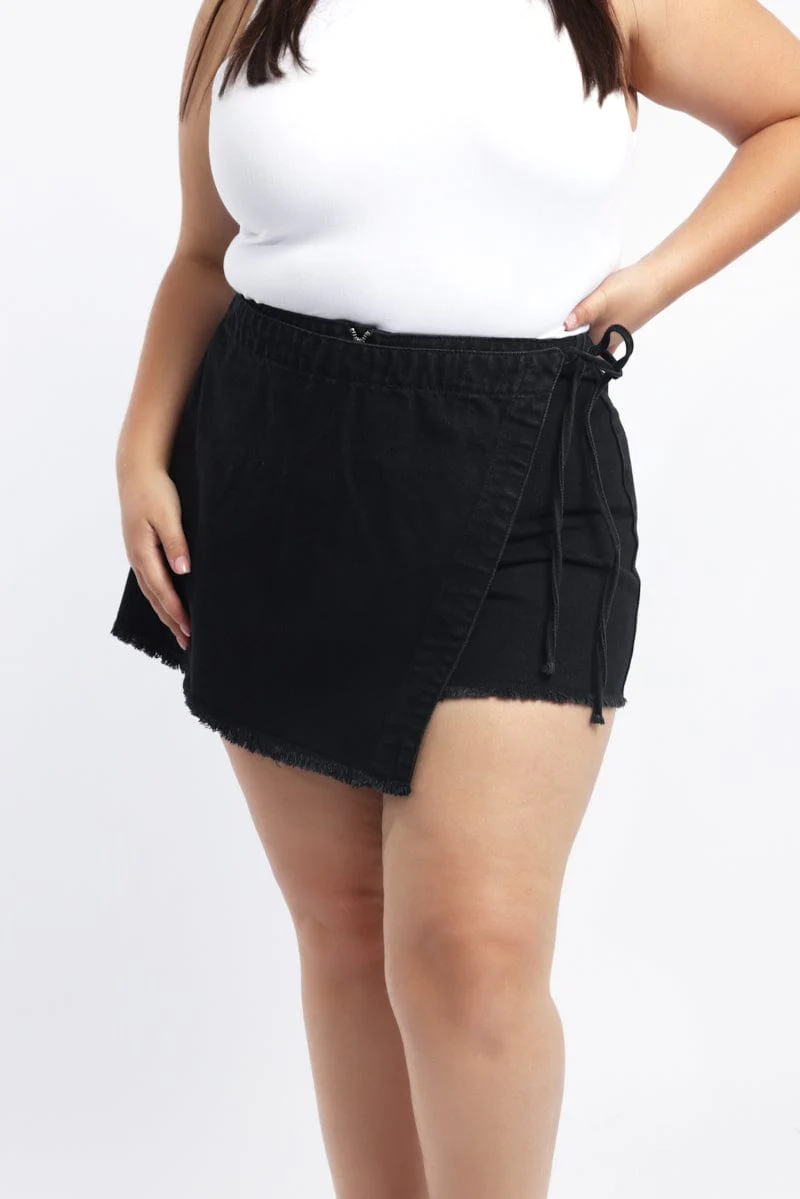 Black Skorts High Rise - Image 2