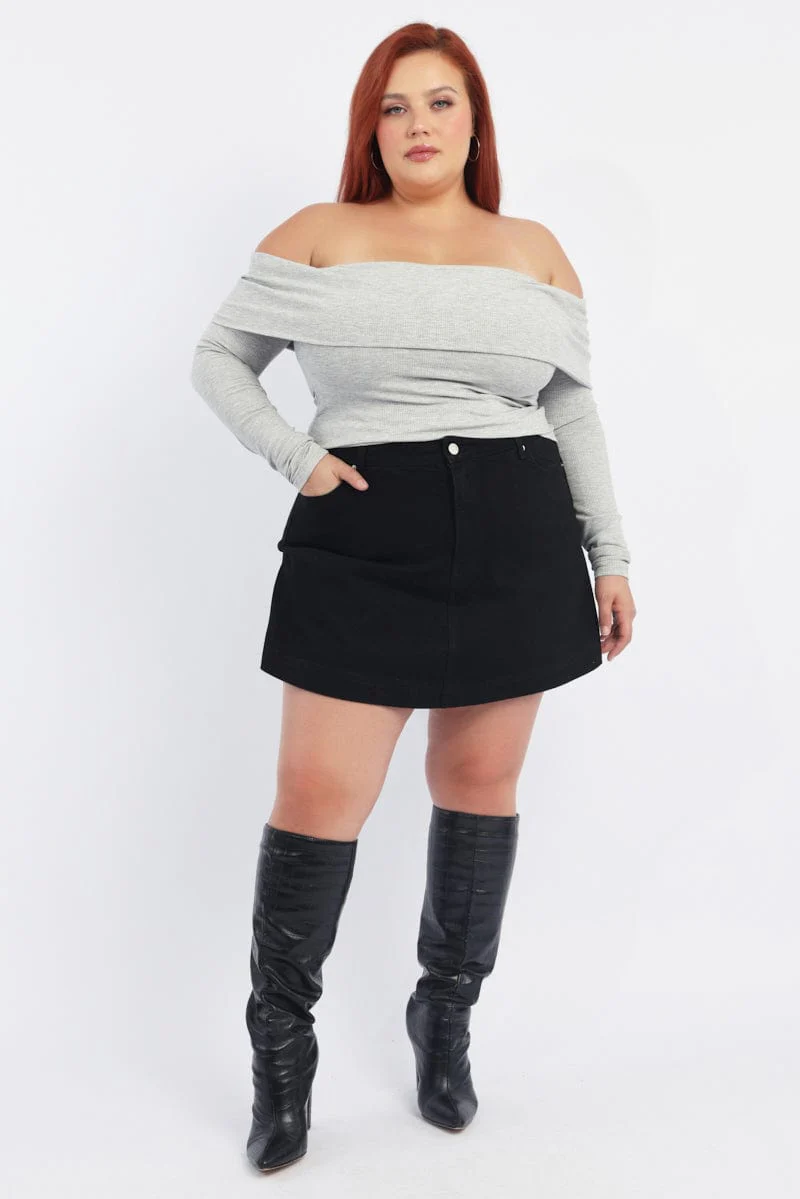 Black Skorts High Rise