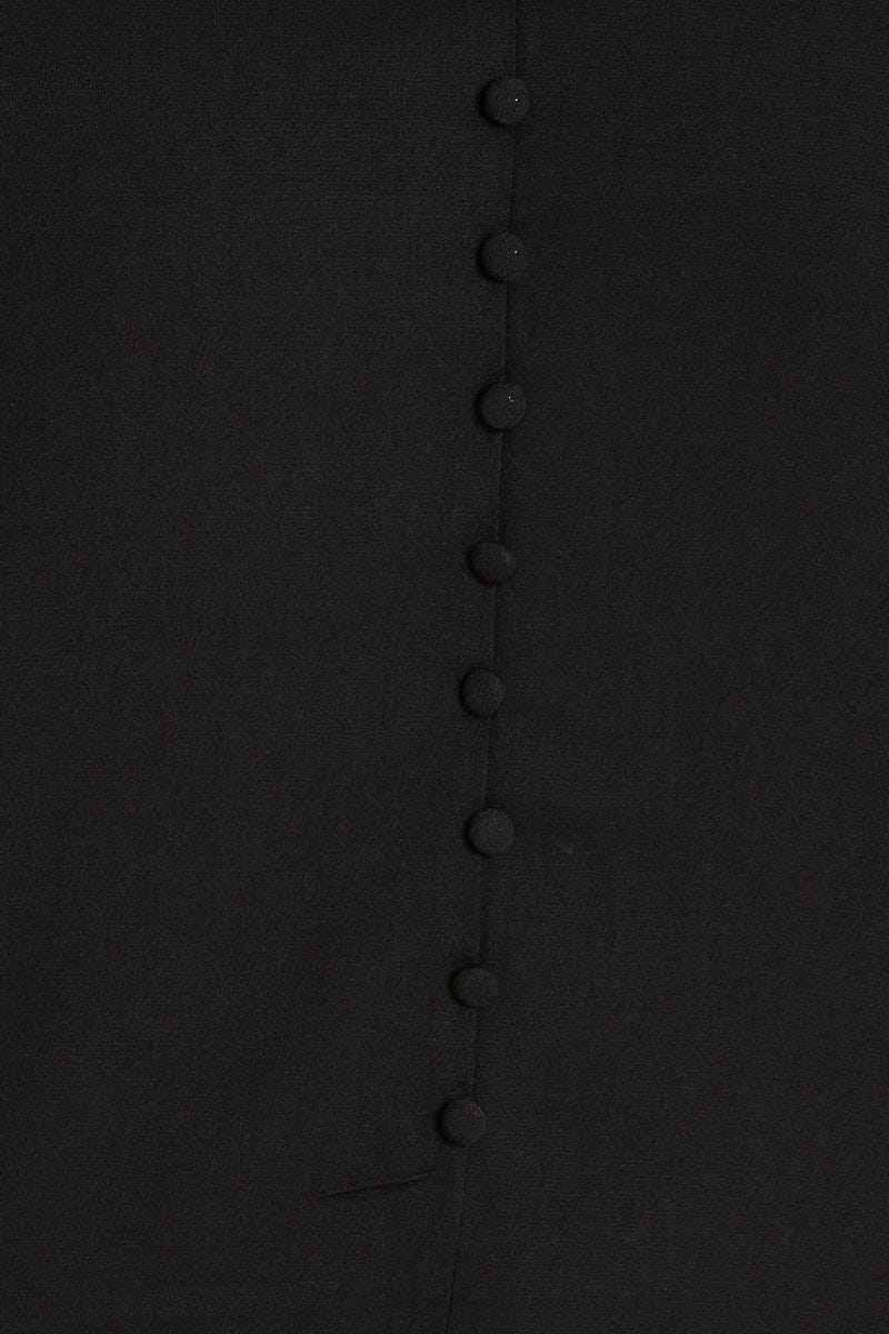 Black Sleeveless Button Cami - Image 6