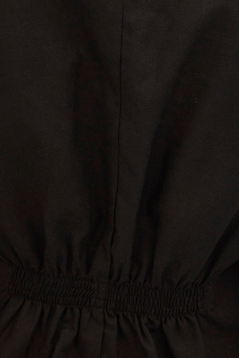 Black Sleeveless Button Fitted Waistcoat - Image 6