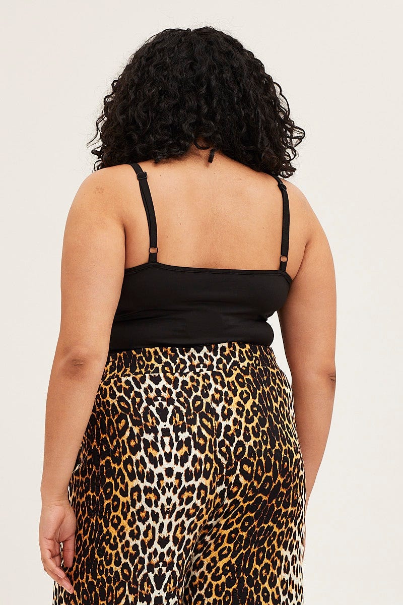 Black Sleeveless High Neck Singlet Top - Image 5