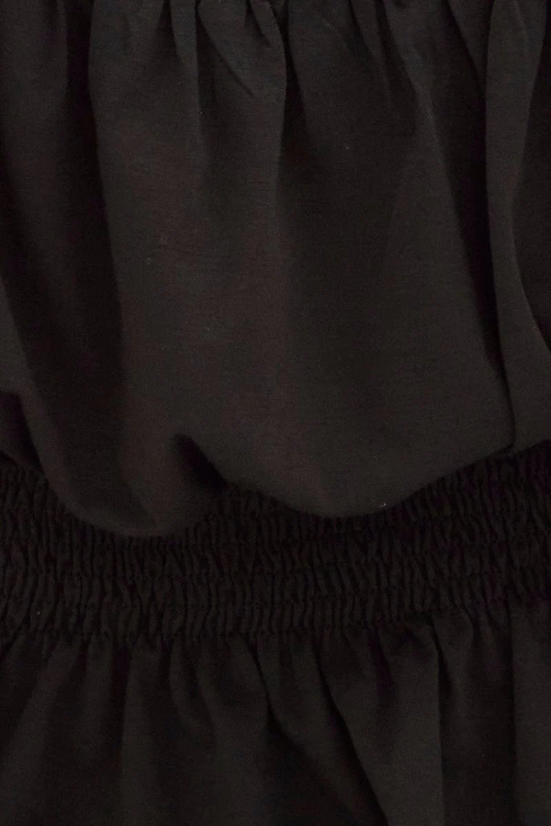 Black Smock Detail Top Square Neck - Image 6