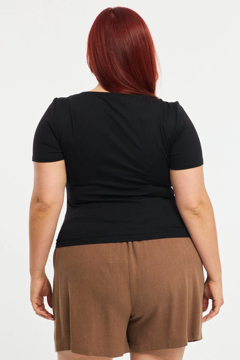 Black T-shirt Short Sleeve - Image 4