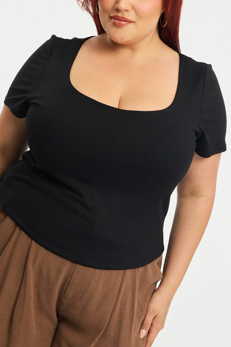 Black T-shirt Short Sleeve - Image 5